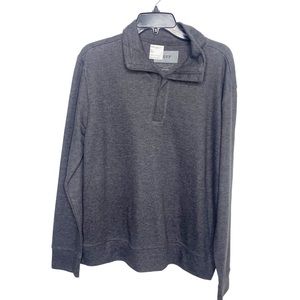 Jeff quarter zip pullover large NEW charcoal gray